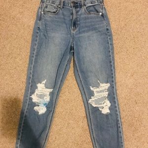 American Eagle High-Waisted ripped jeans